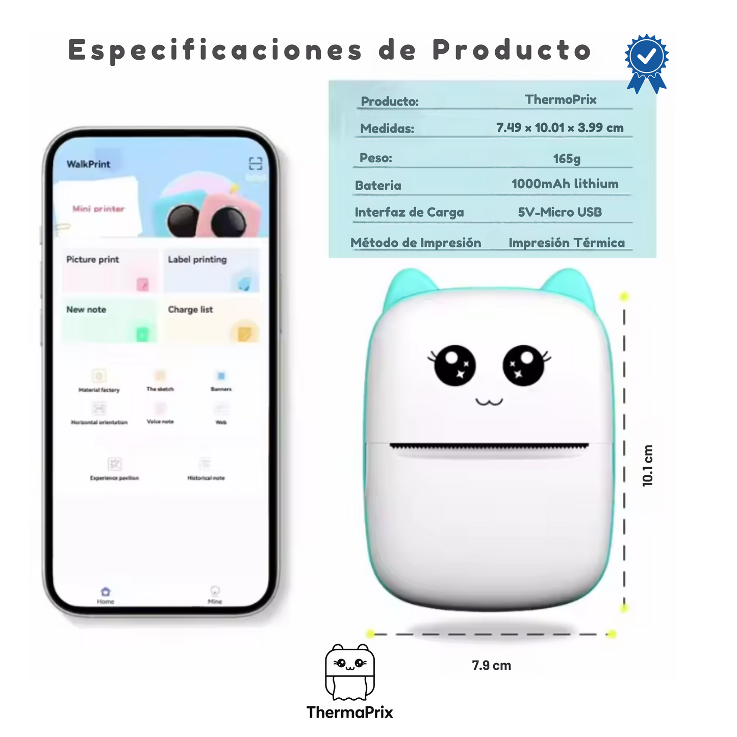 Mini impresora Térmica Bluetooth